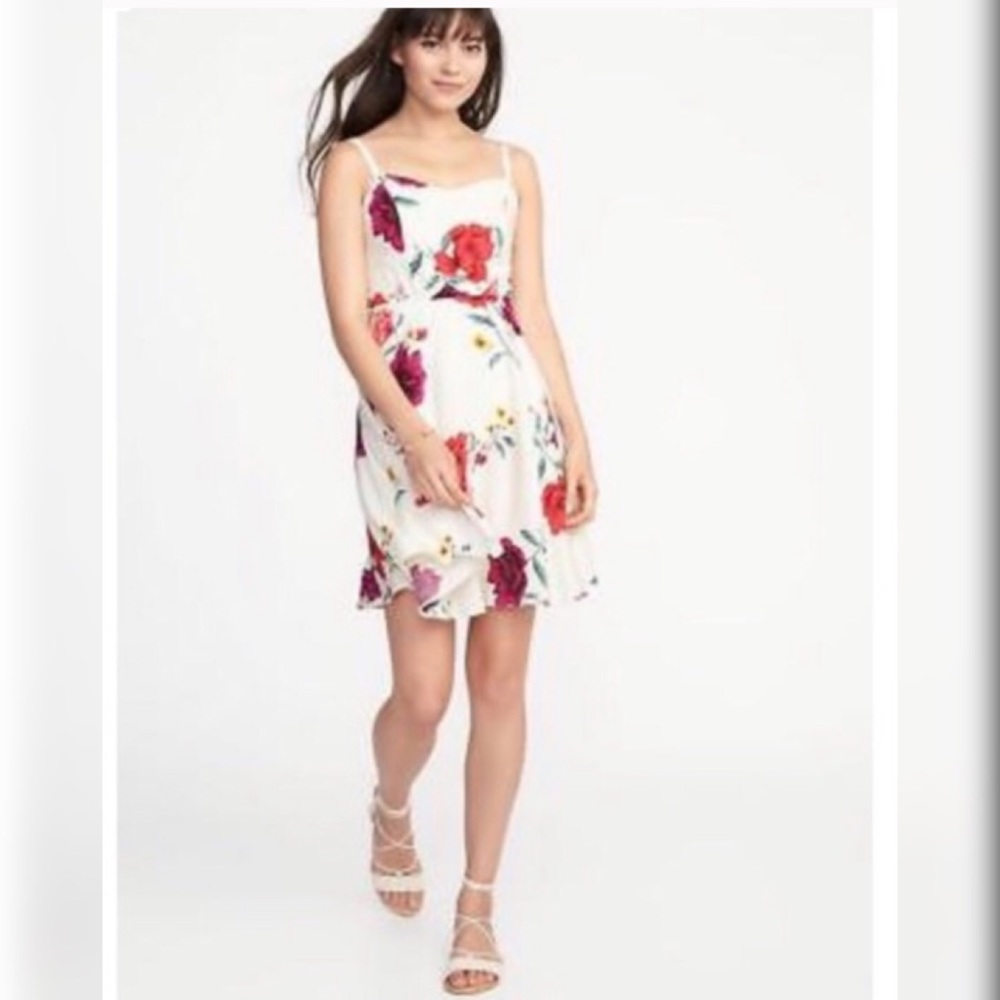 Old Navy flare printed cami dress